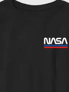 Maglietta con grafica e logo ricamato della NASA per bambini