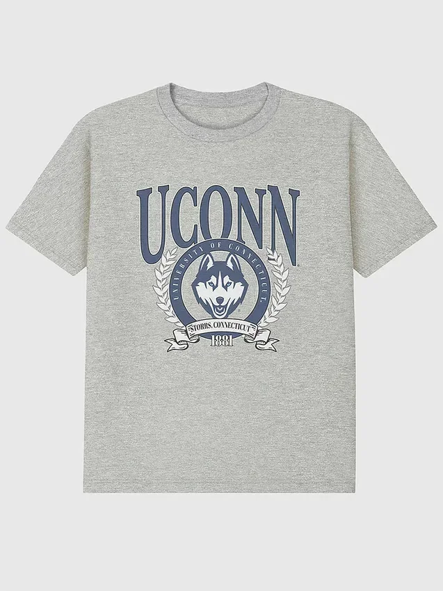 Maglietta con grafica Laurel Crest dell’UConn