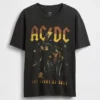Maglietta con stampa Ac/Dc dal taglio comodo