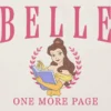 Maglietta con stampa "Belle" in stile universitario per bambini