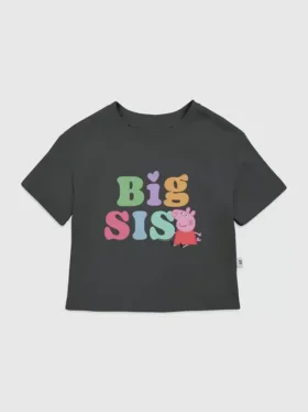 Maglietta con stampa "Big Sis" di Peppa Pig per bambini piccoli