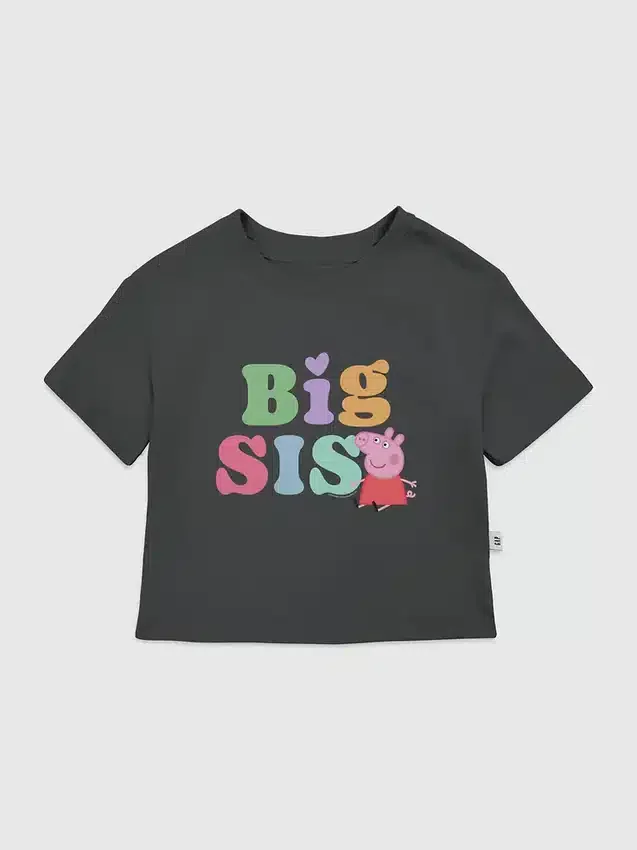 Maglietta con stampa "Big Sis" di Peppa Pig per bambini piccoli