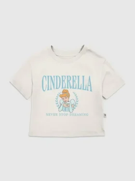 Maglietta con stampa "Cinderella Collegiate" per bambini piccoli