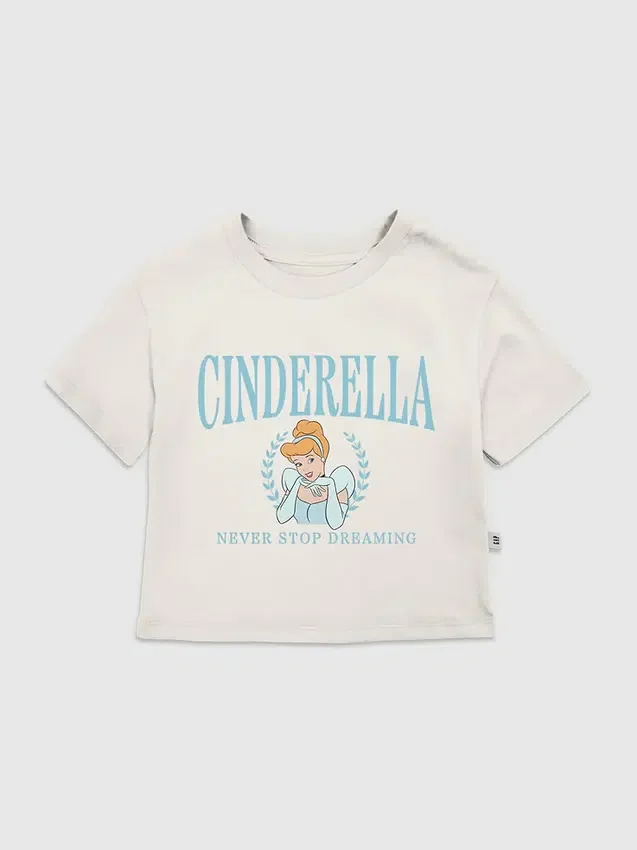 Maglietta con stampa "Cinderella Collegiate" per bambini piccoli