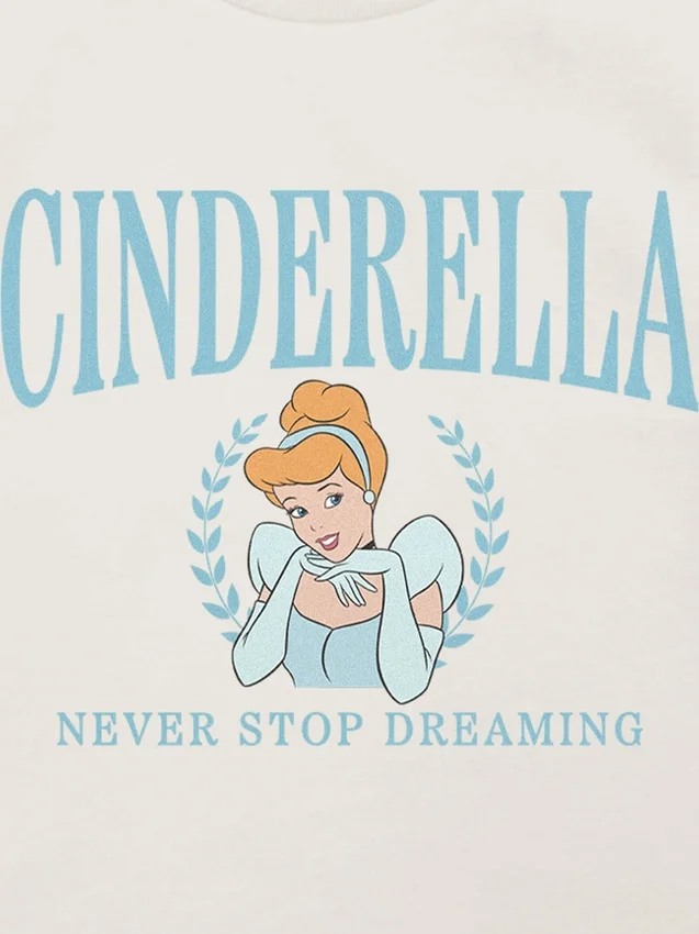Maglietta con stampa "Cinderella Collegiate" per bambini piccoli