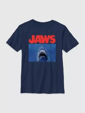 Maglietta con stampa dello squalo di Jaws per bambini