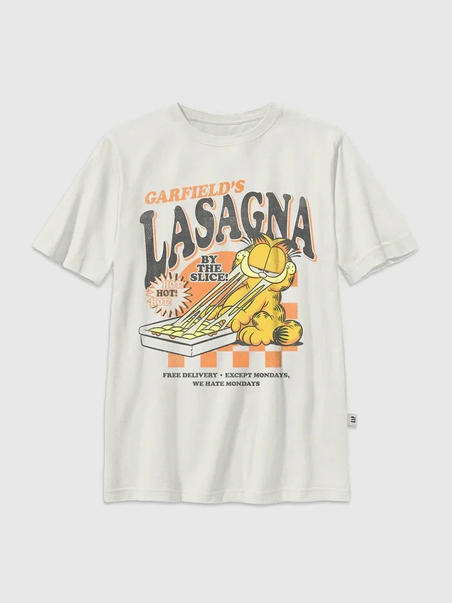 Maglietta con stampa Garfield Lasagna per bambini