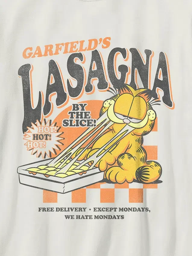 Maglietta con stampa Garfield Lasagna per bambini