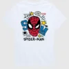 Maglietta con stampa grafica a maniche corte "Marvel Scribbled Spider-Man" in pantaloncini per bambini piccoli