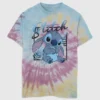 Maglietta con stampa grafica Tie Dye per bambini Lilo e Stitch
