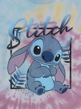 Maglietta con stampa grafica Tie Dye per bambini Lilo e Stitch