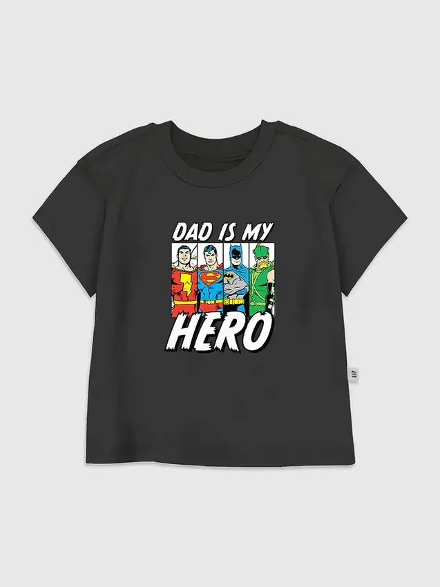 Maglietta con stampa "Justice League Hero Dad" della DC Comics per bambini piccoli