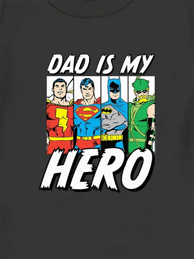 Maglietta con stampa "Justice League Hero Dad" della DC Comics per bambini piccoli