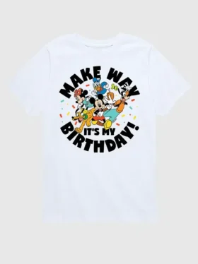 Maglietta con stampa "Make Way, It's My Birthday" Disney per bambini piccoli