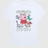 Maglietta con stampa "Peppa Pig Dinosaur Expert" a maniche corte per bambini in pantaloncini