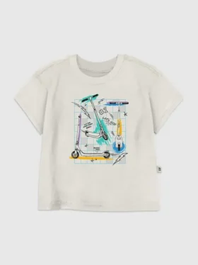 Maglietta con stampa "Scooter Grid" per bambini piccoli