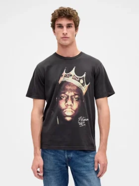 Maglietta con stampa The Notorious B.I.G., vestibilità comoda
