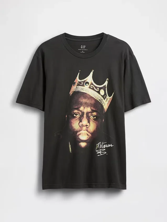 Maglietta con stampa The Notorious B.I.G., vestibilità comoda