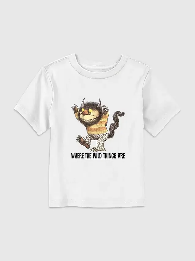 Maglietta con stampa "Where the Wild Things Are" per bambini