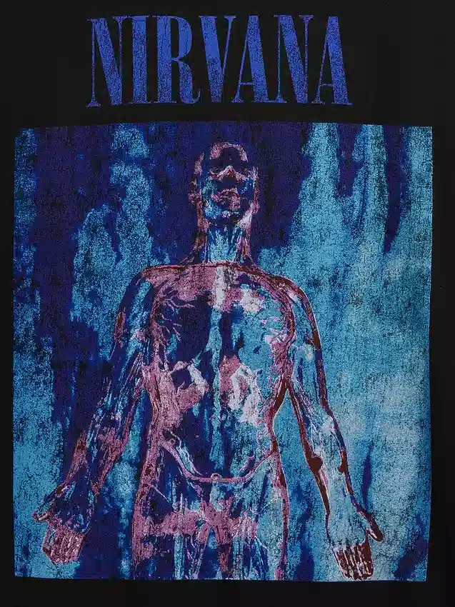Maglietta corta con grafica Nirvana in tessuto pesante