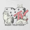 Maglietta corta e ampia con stampa "MTV Cats" per bambini