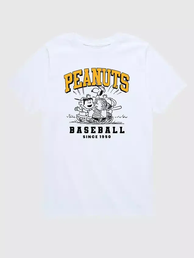 Maglietta da baseball a maniche corte Peanuts per bambini in pantaloncini