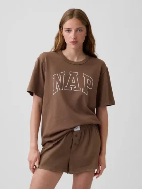 Maglietta da pigiama oversize con logo Nap
