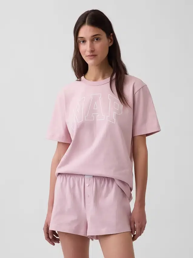 Maglietta da pigiama oversize con logo Nap
