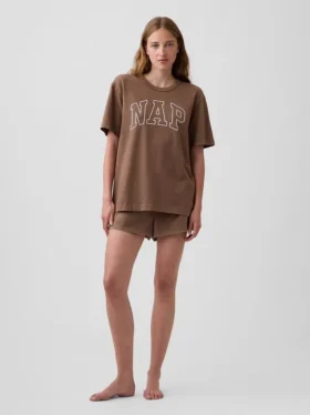 Maglietta da pigiama oversize con logo Nap