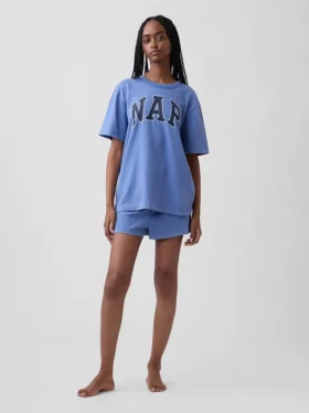 Maglietta da pigiama oversize con logo Nap