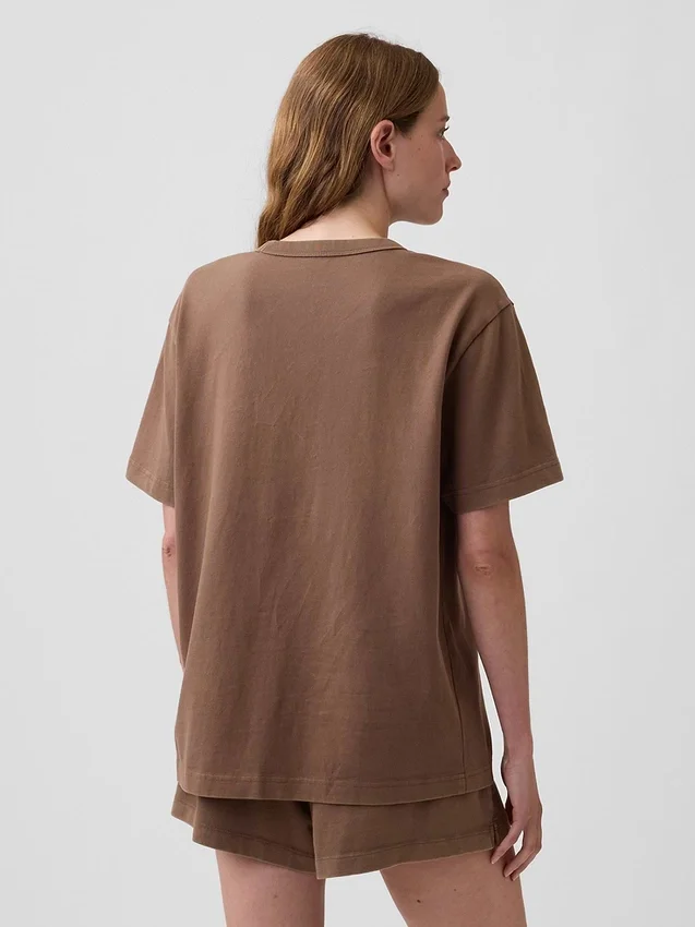Maglietta da pigiama oversize con logo Nap