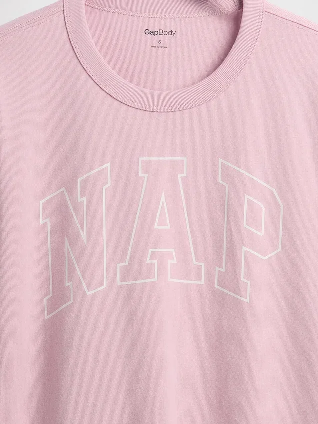 Maglietta da pigiama oversize con logo Nap
