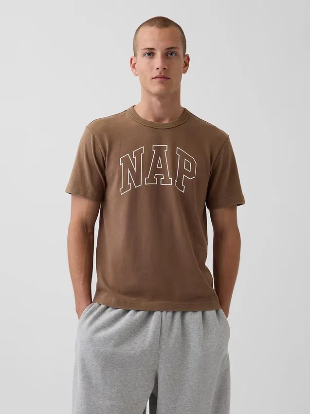 Maglietta da pigiama oversize con logo Nap