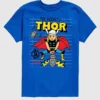 Maglietta grafica a maniche corte in pantaloncini per bambini Marvel Thor Doodle
