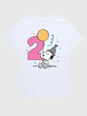 Maglietta grafica a maniche corte “Peanuts” per bambini di 2 anni in pantaloncini