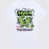 Maglietta grafica a maniche corte per bambini Marvel "L'Incredibile Hulk" in stile doodle in pantaloncini