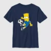 Maglietta grafica da calcio per bambini con Bart Simpson