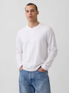 Maglietta Henley dal taglio morbido