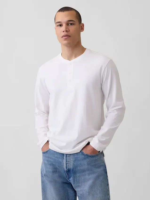 Maglietta Henley dal taglio morbido
