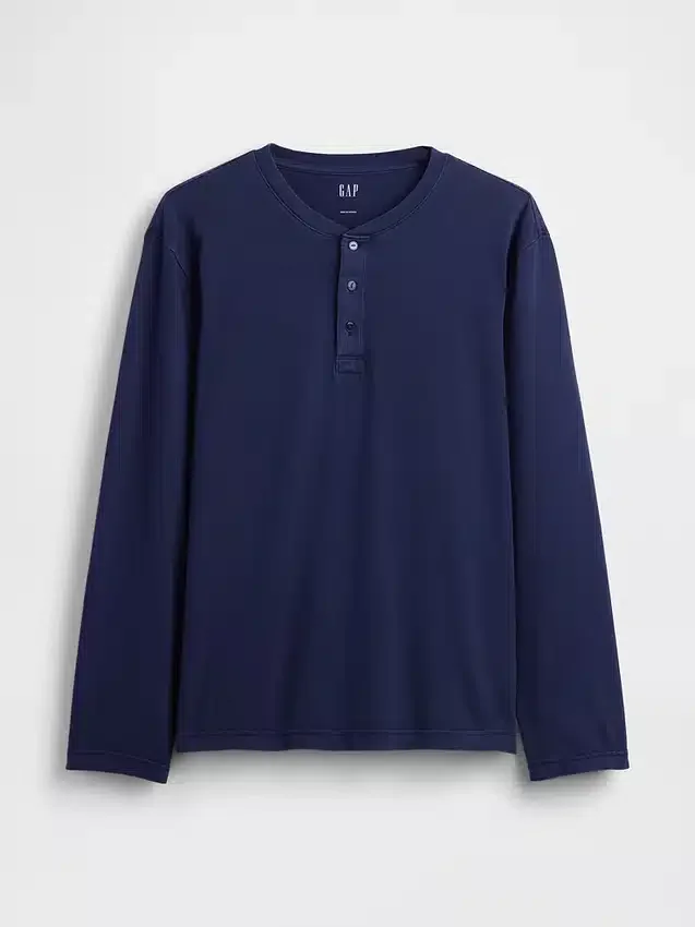 Maglietta Henley dal taglio morbido