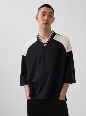 Maglietta in jersey con logo oversize Ouigap