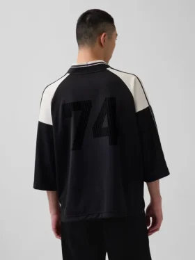 Maglietta in jersey con logo oversize Ouigap