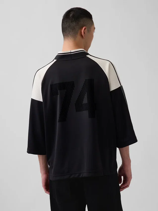 Maglietta in jersey con logo oversize Ouigap