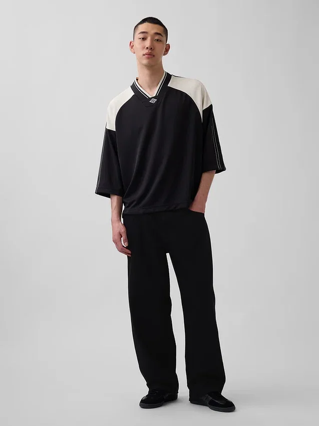 Maglietta in jersey con logo oversize Ouigap