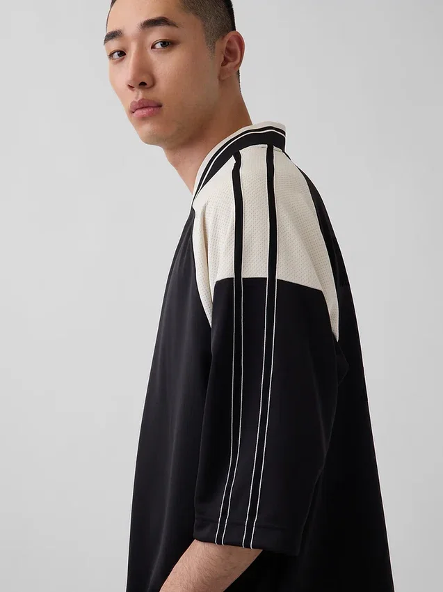Maglietta in jersey con logo oversize Ouigap