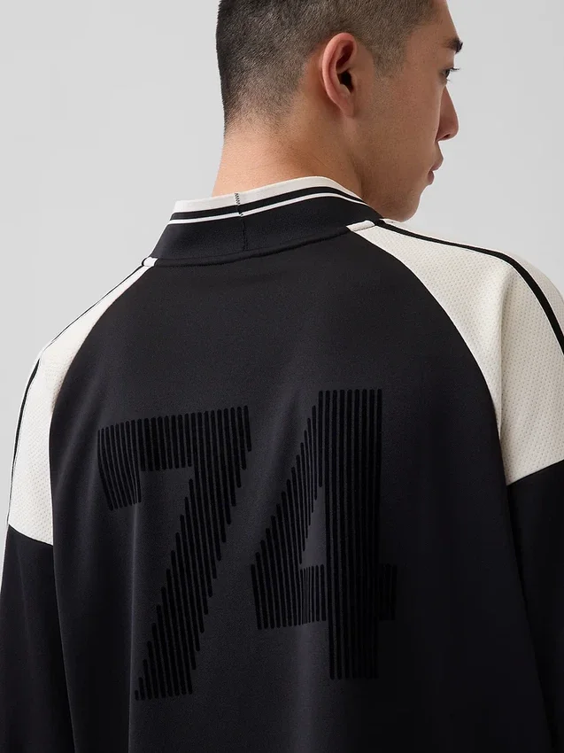 Maglietta in jersey con logo oversize Ouigap