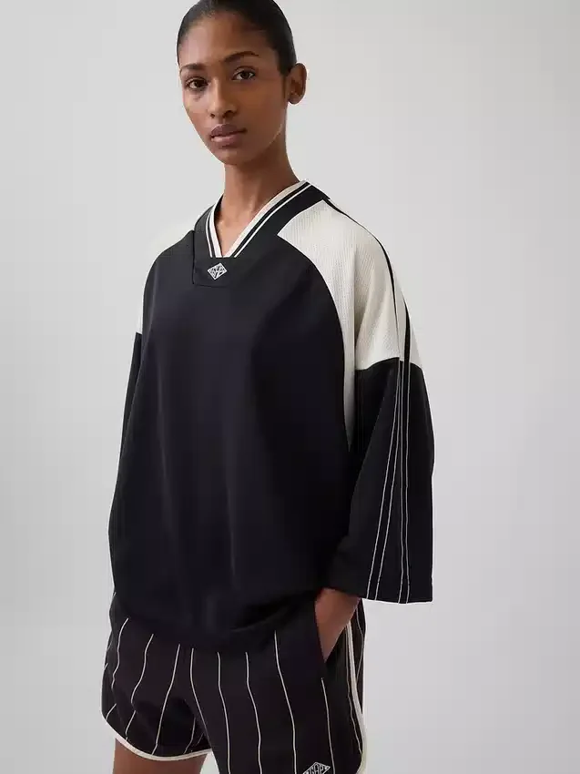 Maglietta in jersey con logo oversize Ouigap