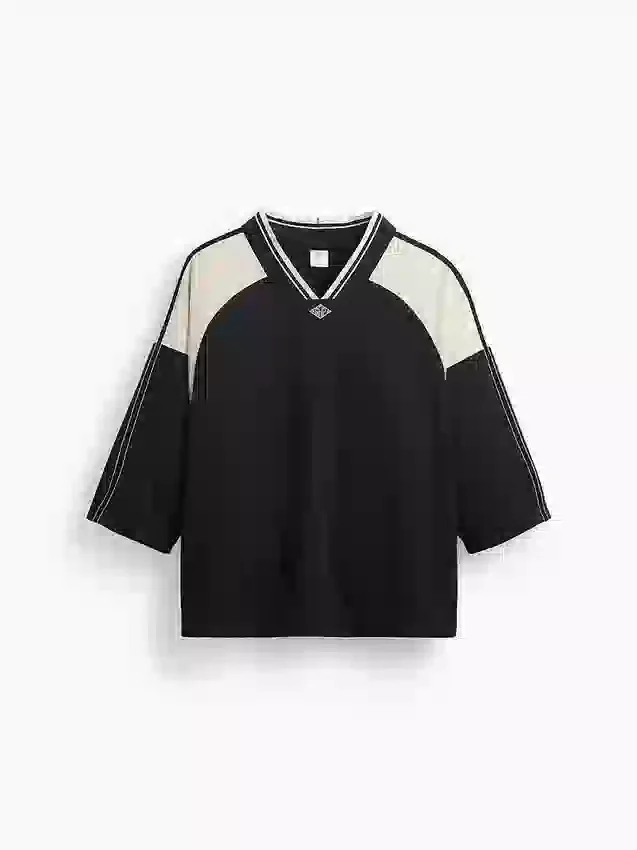 Maglietta in jersey con logo oversize Ouigap