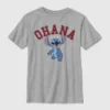 Maglietta Lilo e Stitch Ohana in stile college