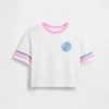 Maglietta oversize squadrata con stampa per bambini